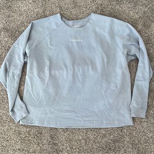 Baby blue Young LA raw neck cloud long sleeve tee size large